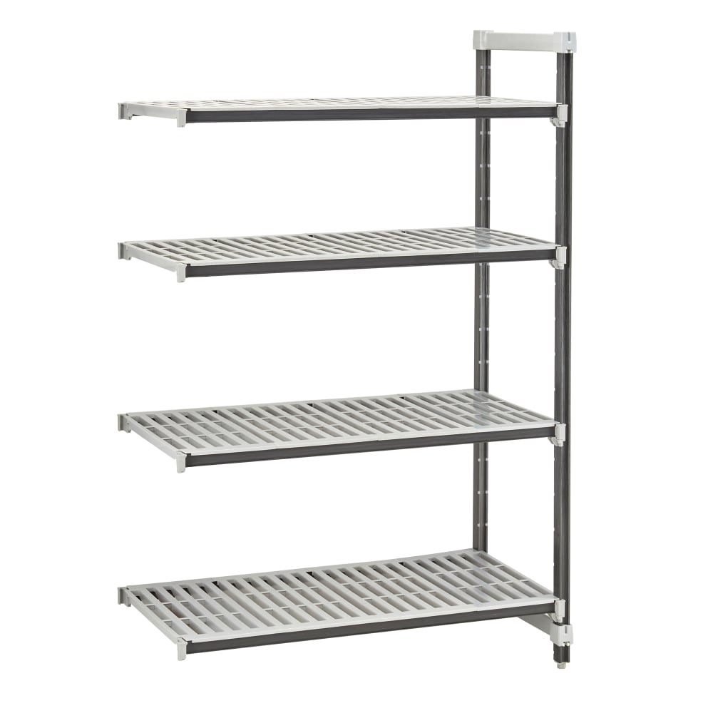 Cambro EXA182472V4480 24" NSF 4-Tier Polymer Shelf Kit - Camshelving® Elements XTRA, 18"W, 72"H