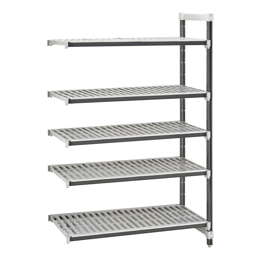 Cambro EXA182472V5480 24" NSF 5-Tier Polymer Shelf Kit - Camshelving® Elements XTRA, 18"W, 72"H