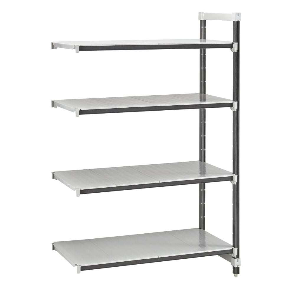 Cambro EXA182484S4480 24" NSF 4-Tier Polymer Shelf Kit - Camshelving® Elements XTRA, 18"W, 84"H