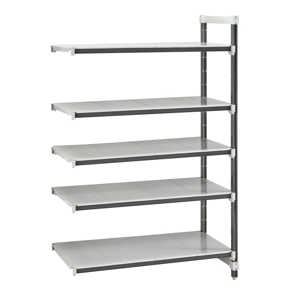 Cambro EXA182484S5480 24" NSF 5-Tier Polymer Shelf Kit - Camshelving® Elements XTRA, 18"W, 84"H