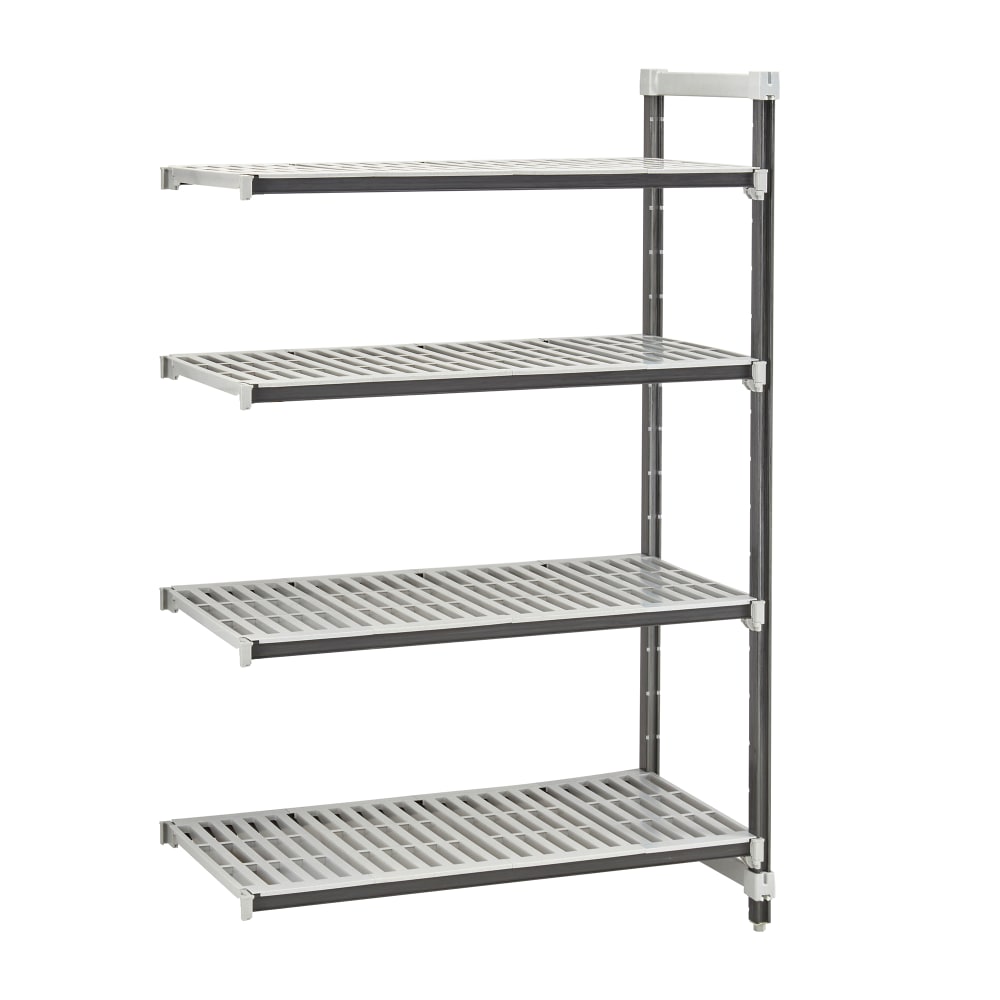 Cambro EXA182484V4480 24" NSF 4-Tier Polymer Shelf Kit - Camshelving® Elements XTRA, 18"W, 84"H