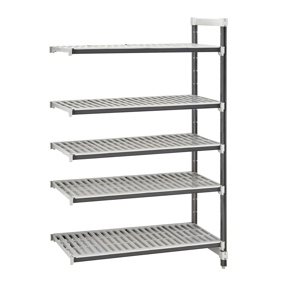 Cambro EXA182484V5480 24" NSF 5-Tier Polymer Shelf Kit - Camshelving® Elements XTRA, 18"W, 84"H