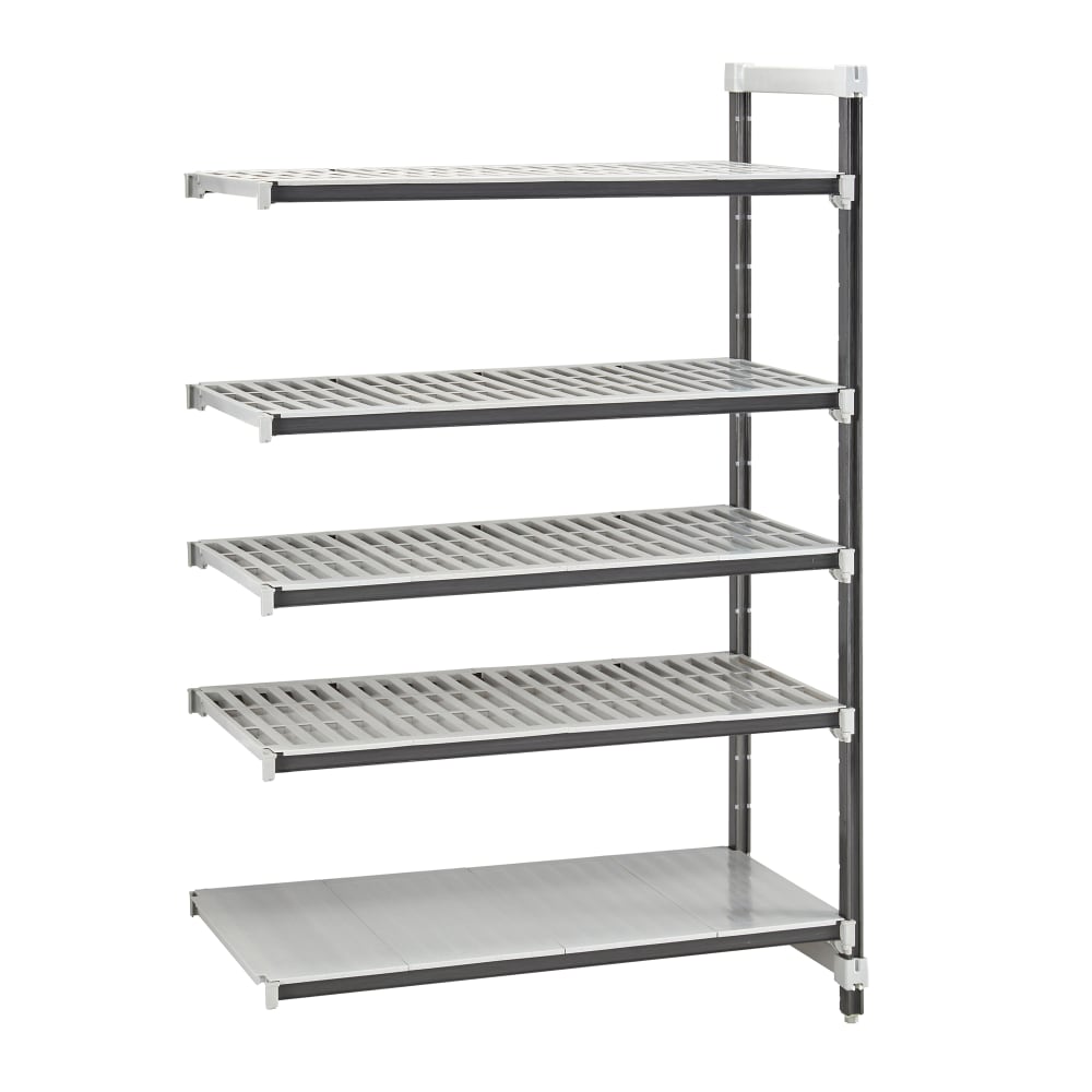 Cambro EXA182484VS5480 24" NSF 5-Tier Polymer Shelf Kit - Camshelving® Elements XTRA, 18"W, 84"H