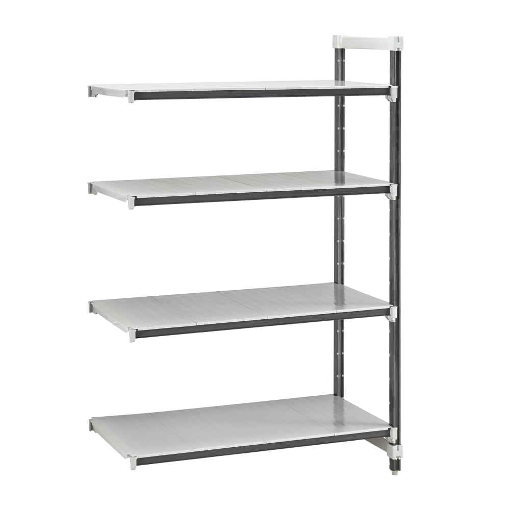 Cambro EXA183072S4480 30" NSF 4-Tier Polymer Shelf Kit - Camshelving® Elements XTRA, 18"W, 72"H