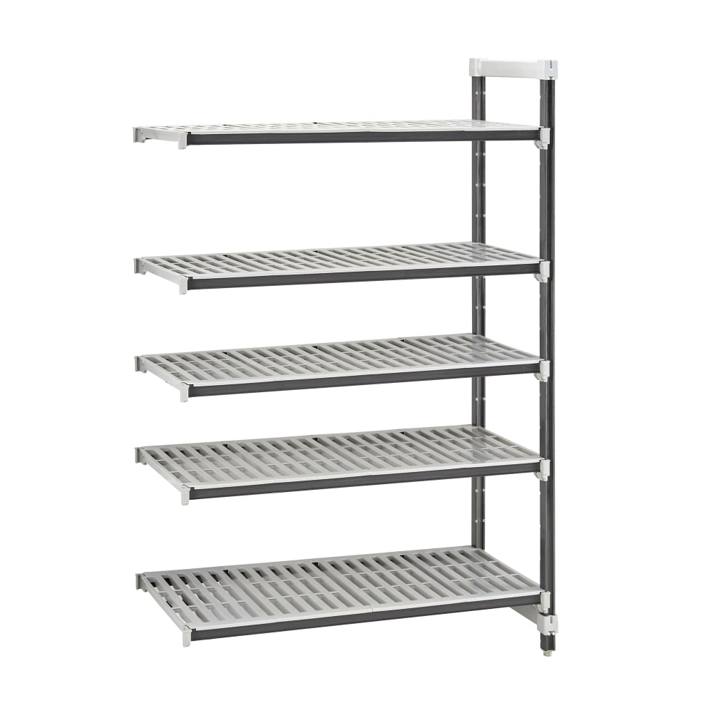 Cambro EXA183072V5480 30" NSF 5-Tier Polymer Shelf Kit - Camshelving® Elements XTRA, 18"W, 72"H