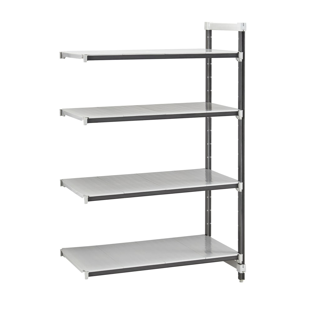 Cambro EXA183084S4480 30" NSF 4-Tier Polymer Shelf Kit - Camshelving® Elements XTRA, 18"W, 84"H