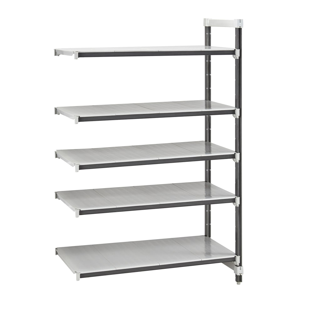 Cambro EXA183084S5480 30" NSF 5-Tier Polymer Shelf Kit - Camshelving® Elements XTRA, 18"W, 84"H