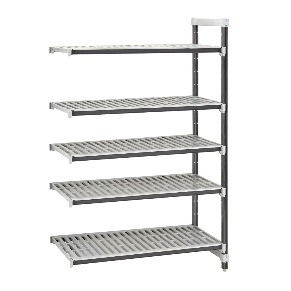 Cambro EXA183084V5480 30" NSF 5-Tier Polymer Shelf Kit - Camshelving® Elements XTRA, 18"W, 84"H