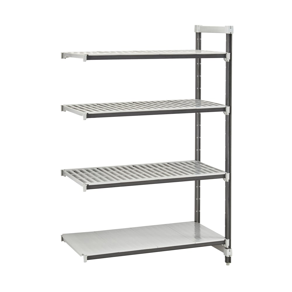 Cambro EXA183084VS4480 30" NSF 4-Tier Polymer Shelf Kit - Camshelving® Elements XTRA, 18"W, 84"H