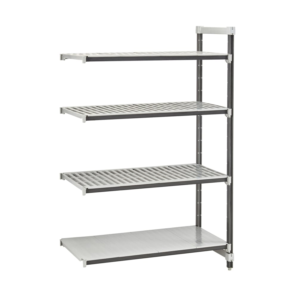 Cambro EXA183672VS4480 36" NSF 4-Tier Polymer Shelf Kit - Camshelving® Elements XTRA, 18"W, 72"H