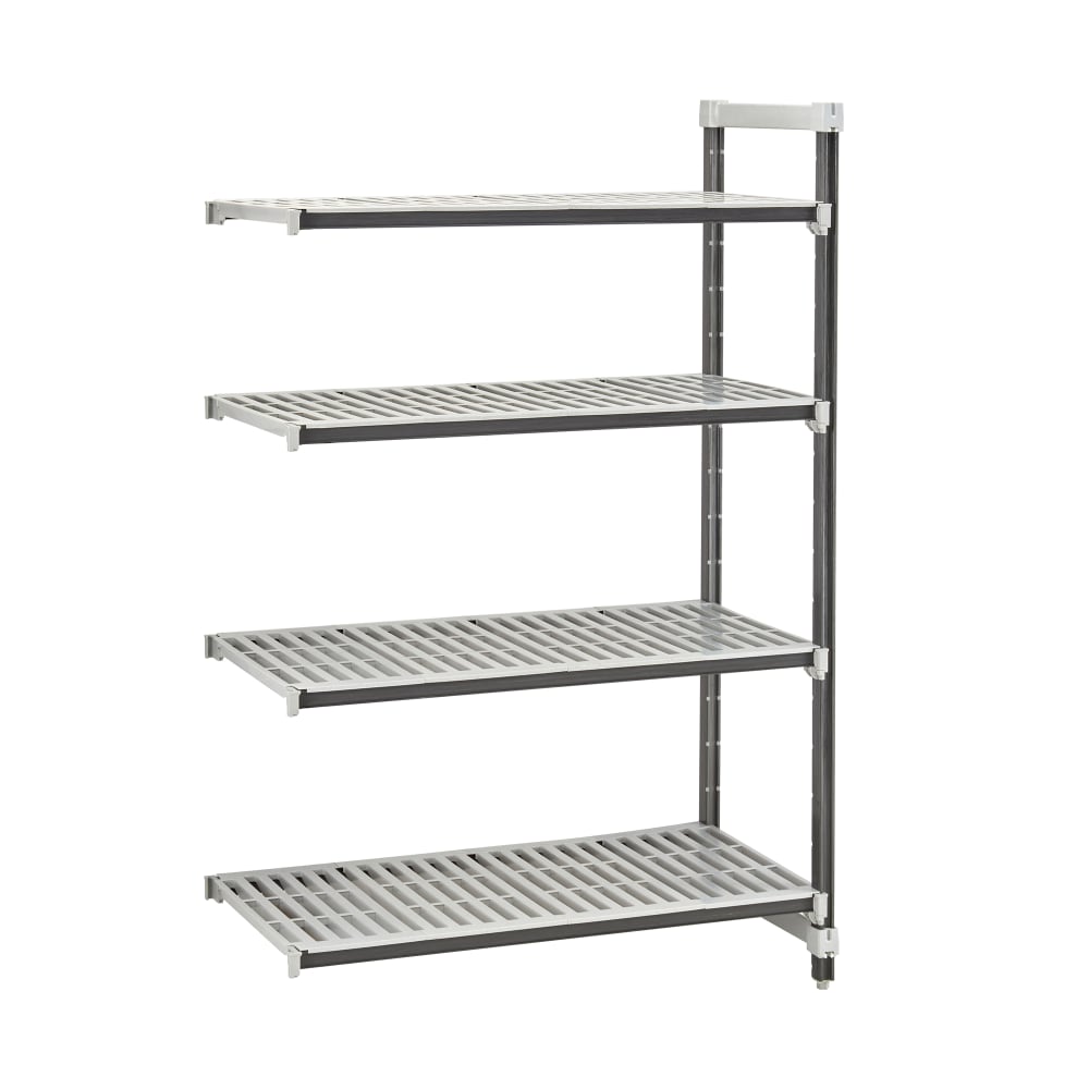 Cambro EXA183684V4480 36" NSF 4-Tier Polymer Shelf Kit - Camshelving® Elements XTRA, 18"W, 84"H