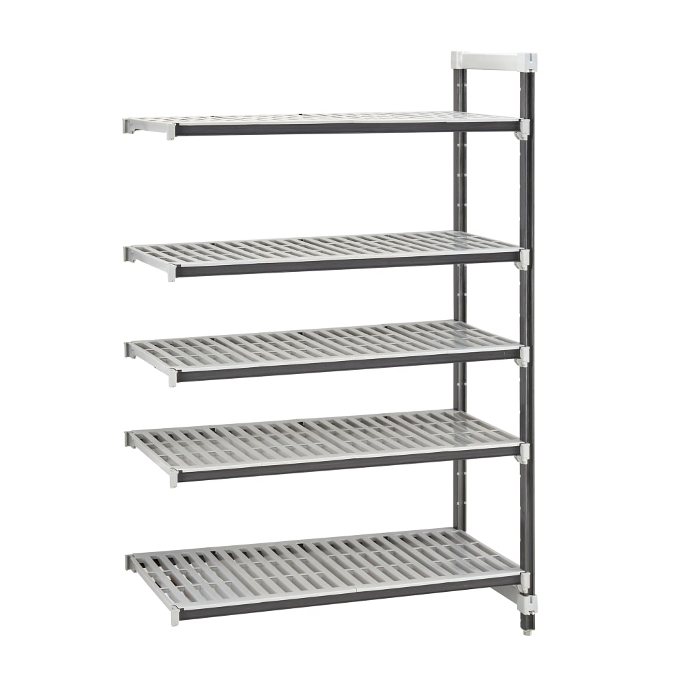 Cambro EXA183684V5480 36" NSF 5-Tier Polymer Shelf Kit - Camshelving® Elements XTRA, 18"W, 84"H