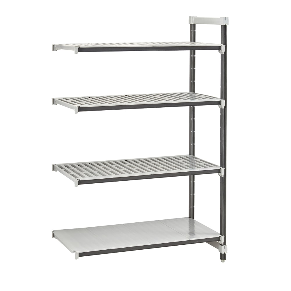 Cambro EXA183684VS4480 36" NSF 4-Tier Polymer Shelf Kit - Camshelving® Elements XTRA, 18"W, 84"H
