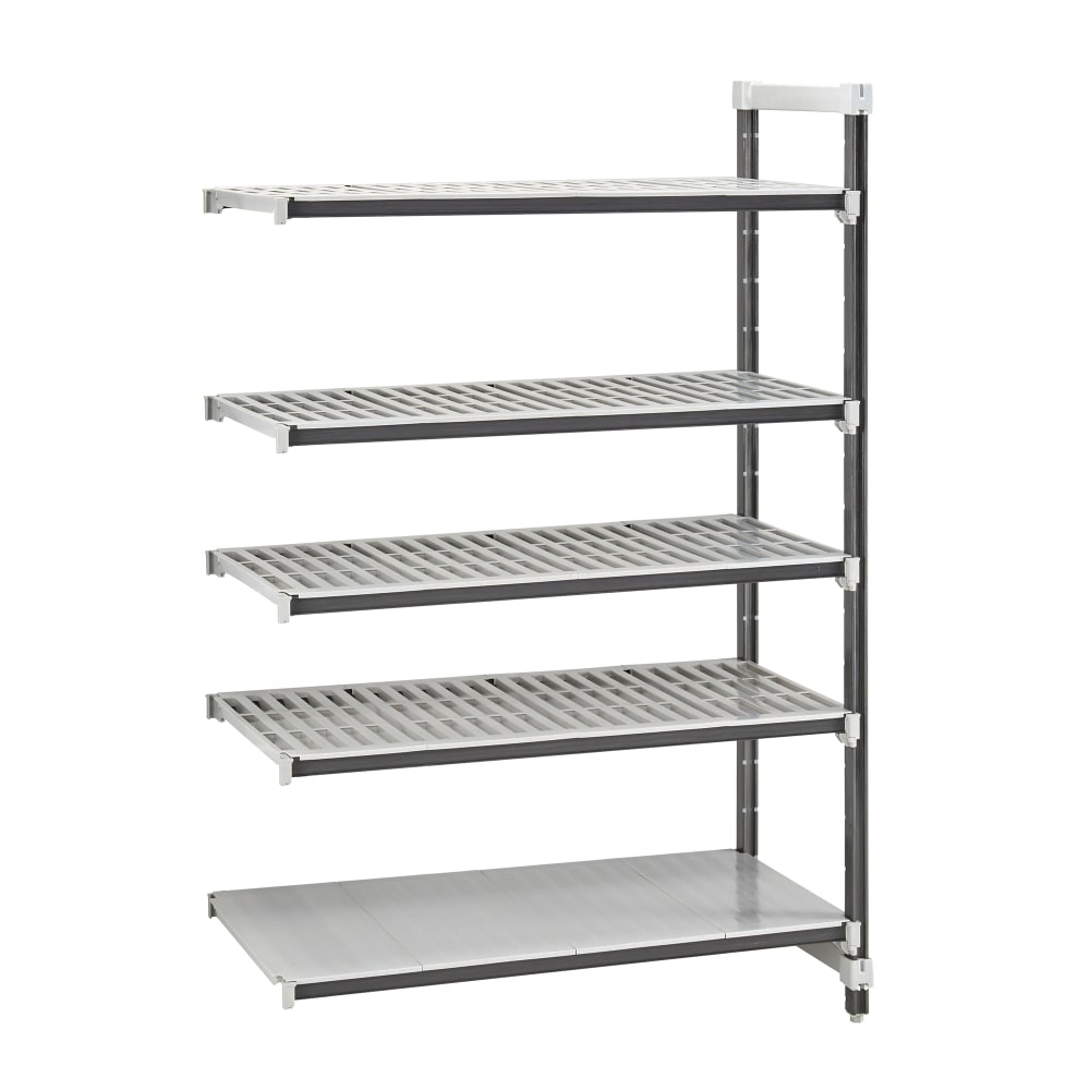Cambro EXA183684VS5480 36" NSF 5-Tier Polymer Shelf Kit - Camshelving® Elements XTRA, 18"W, 84"H