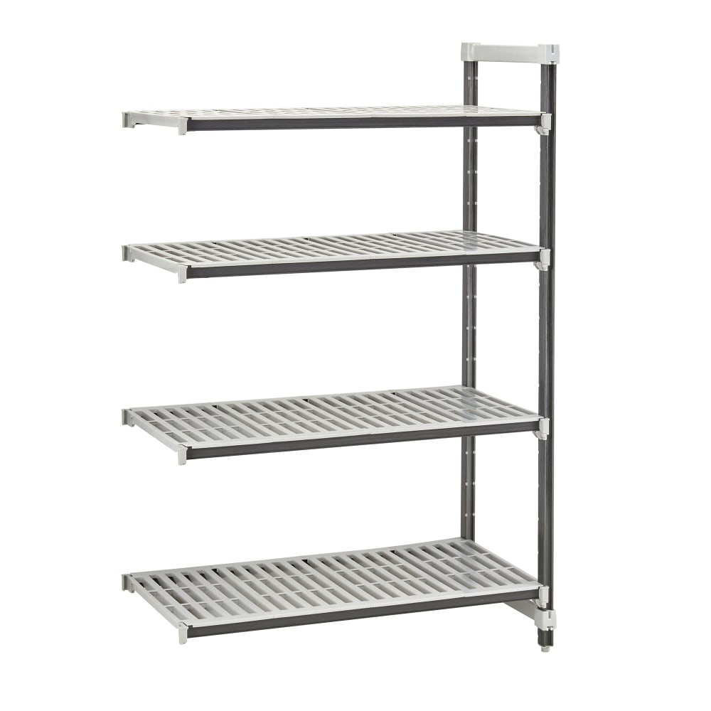 Cambro EXA184284V4480 42" NSF 4-Tier Polymer Shelf Kit - Camshelving® Elements XTRA, 18"W, 84"H
