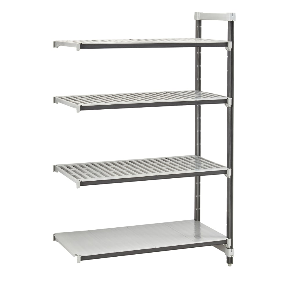 Cambro EXA184284VS4480 42" NSF 4-Tier Polymer Shelf Kit - Camshelving® Elements XTRA, 18"W, 84"H