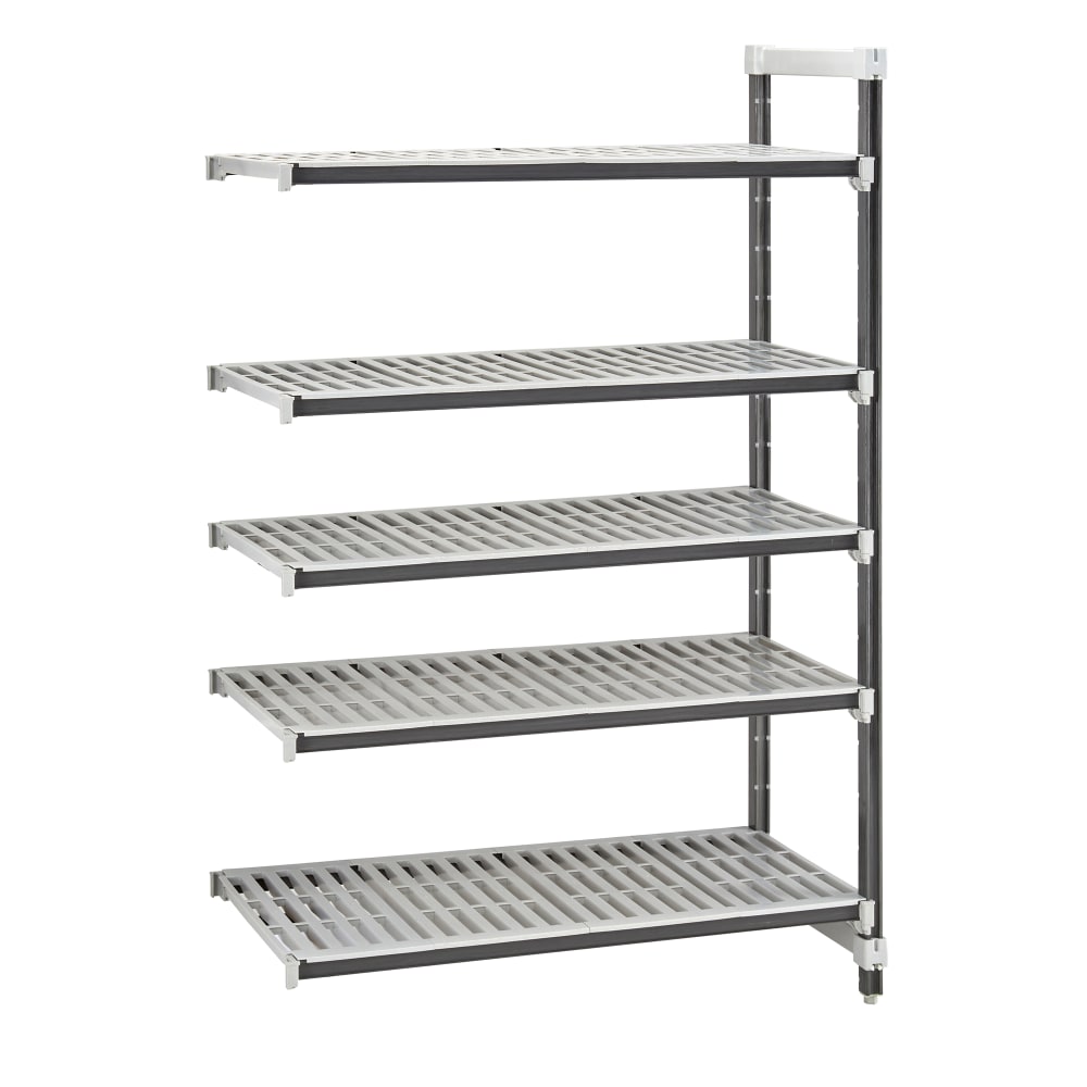 Cambro EXA184864V5480 48" NSF 5-Tier Polymer Shelf Kit - Camshelving® Elements XTRA, 18"W, 64"H