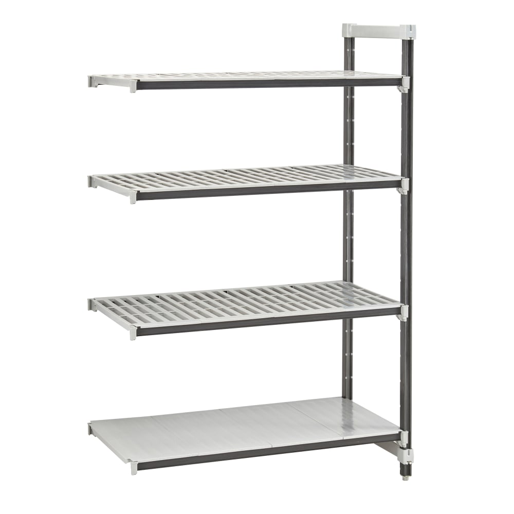 Cambro EXA184884VS4480 48" NSF 4-Tier Polymer Shelf Kit - Camshelving® Elements XTRA, 18"W, 84"H