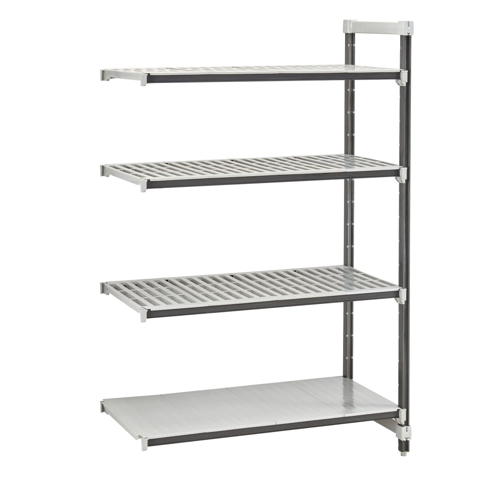 Cambro EXA185464VS4480 54" NSF 4-Tier Polymer Shelf Kit - Camshelving® Elements XTRA, 18"W, 64"H