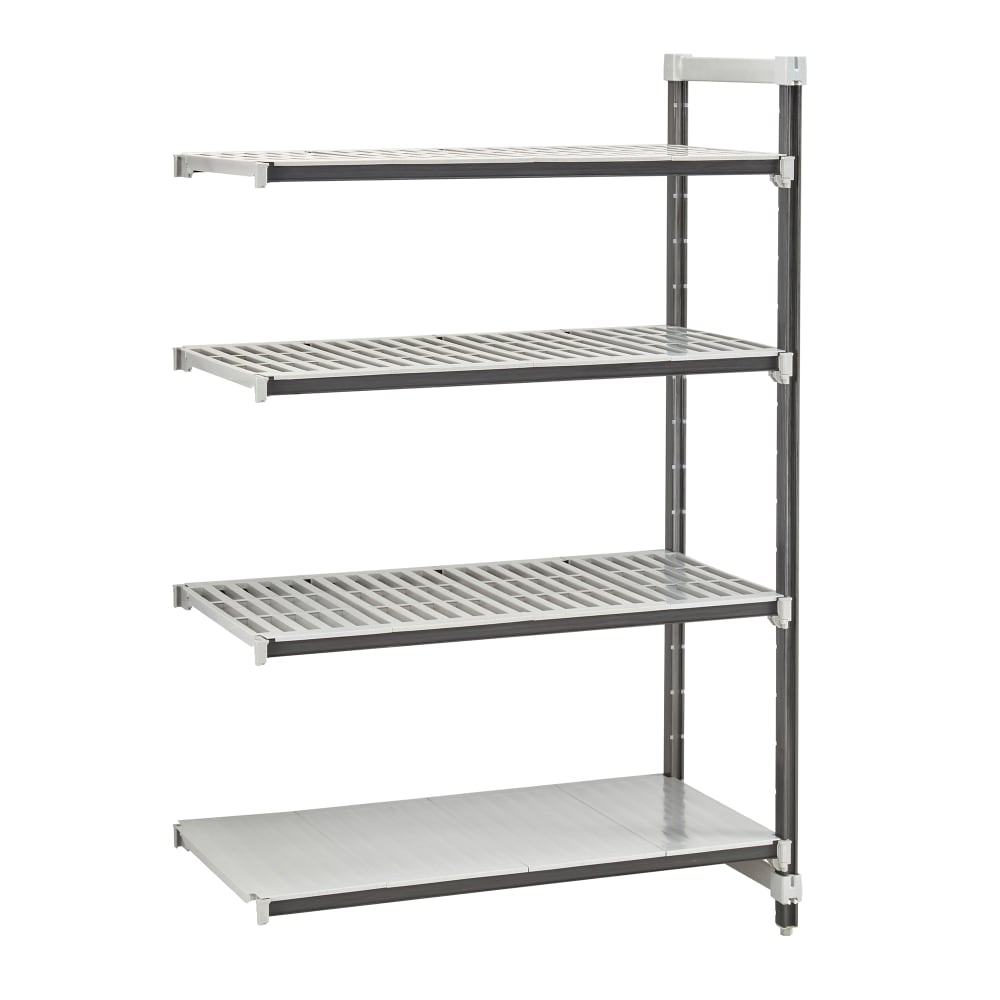 Cambro EXA212472VS4480 24" NSF 4-Tier Polymer Shelf Kit - Camshelving® Elements XTRA, 21"W, 72"H