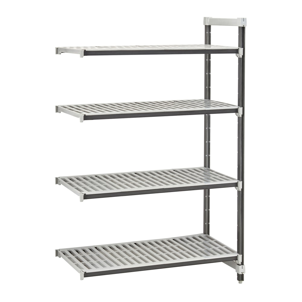 Cambro EXA213072V4480 30" NSF 4-Tier Polymer Shelf Kit - Camshelving® Elements XTRA, 21"W, 72"H