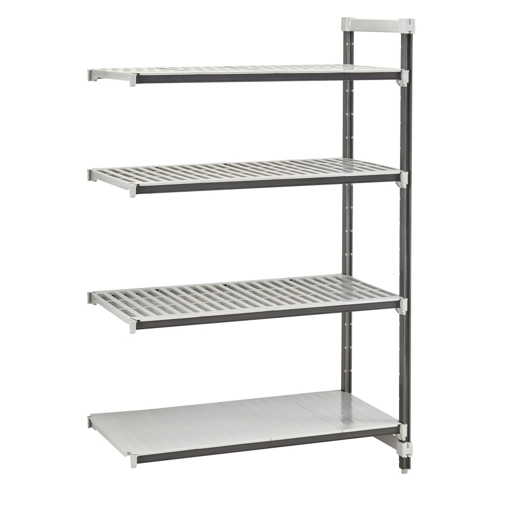 Cambro EXA213072VS4480 30" NSF 4-Tier Polymer Shelf Kit - Camshelving® Elements XTRA, 21"W, 72"H