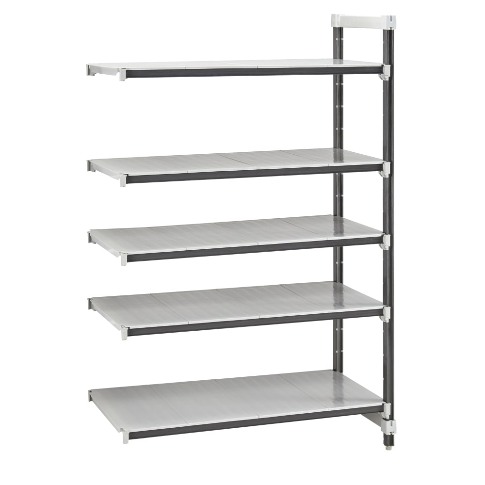 Cambro EXA213084S5480 30" NSF 5-Tier Polymer Shelf Kit - Camshelving® Elements XTRA, 21"W, 84"H