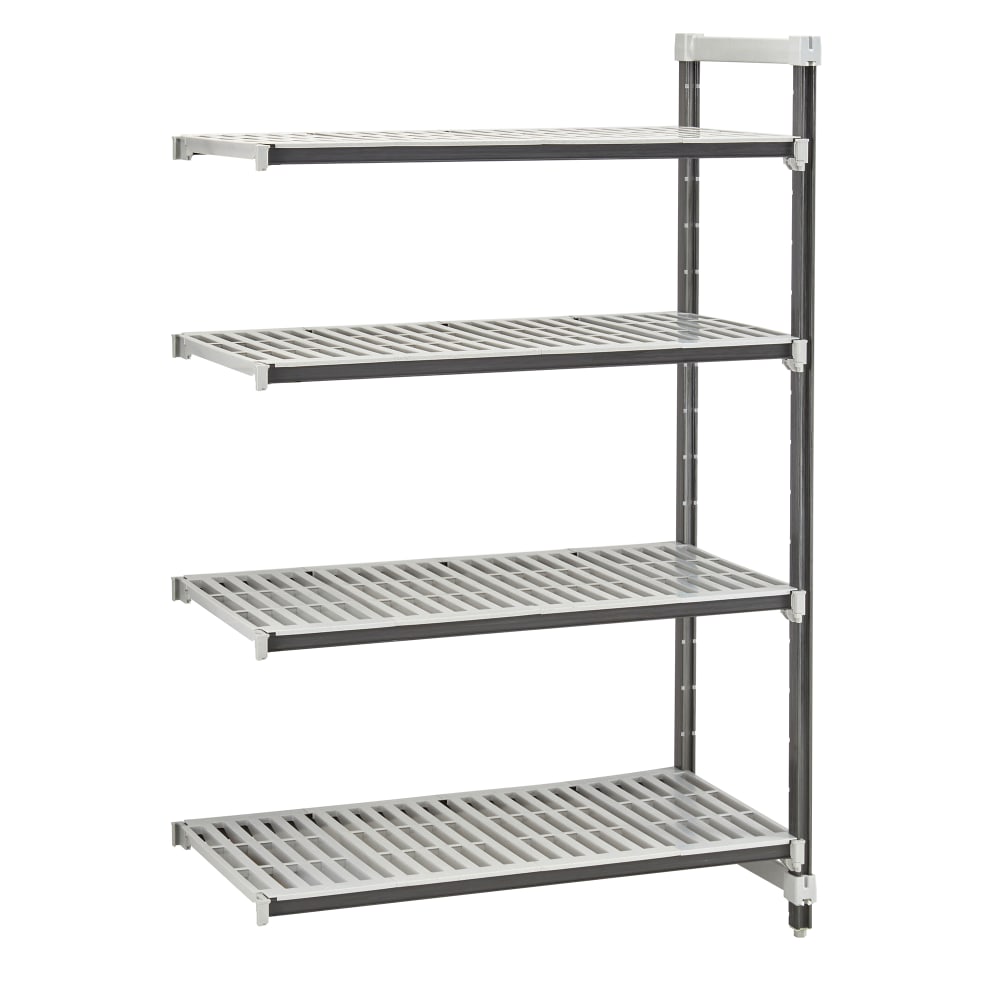 Cambro EXA213084V4480 30" NSF 4-Tier Polymer Shelf Kit - Camshelving® Elements XTRA, 21"W, 84"H