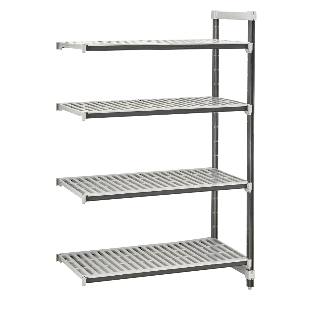 Cambro EXA242472V4480 24" NSF 4-Tier Polymer Shelf Kit - Camshelving® Elements XTRA, 24"W, 72"H