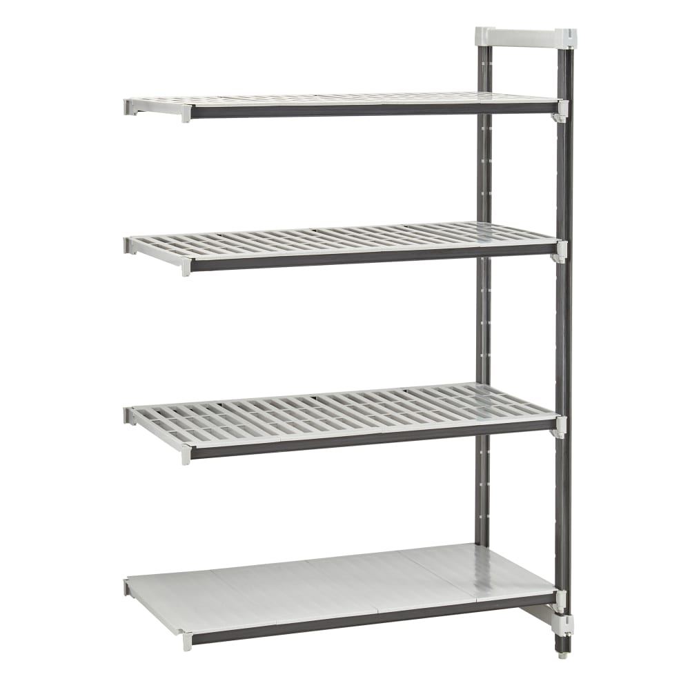 Cambro EXA242472VS4480 24" NSF 4-Tier Polymer Shelf Kit - Camshelving® Elements XTRA, 24"W, 72"H