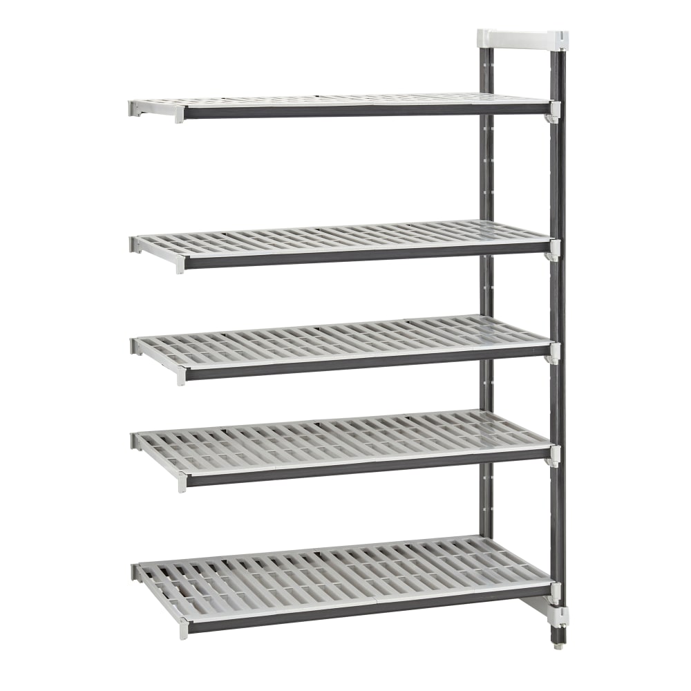 Cambro EXA242484V5480 24" NSF 5-Tier Polymer Shelf Kit - Camshelving® Elements XTRA, 24"W, 84"H