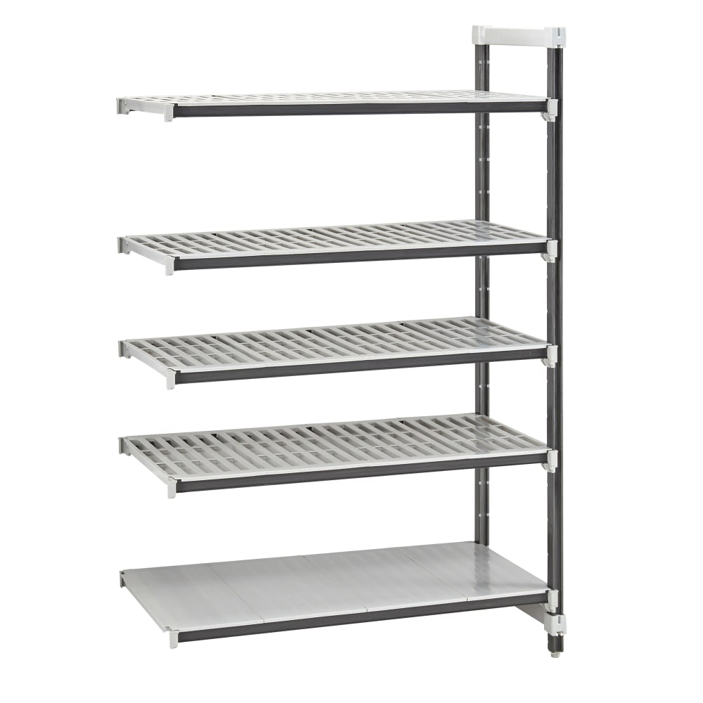 Cambro EXA242484VS5480 24" NSF 5-Tier Polymer Shelf Kit - Camshelving® Elements XTRA, 24"W, 84"H