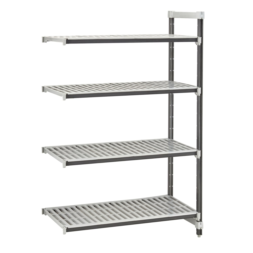 Cambro EXA243072V4480 30" NSF 4-Tier Polymer Shelf Kit - Camshelving® Elements XTRA, 24"W, 72"H