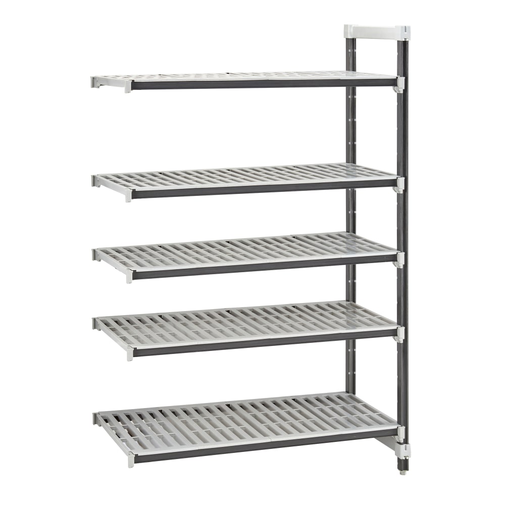 Cambro EXA243072V5480 30" NSF 5-Tier Polymer Shelf Kit - Camshelving® Elements XTRA, 24"W, 72"H