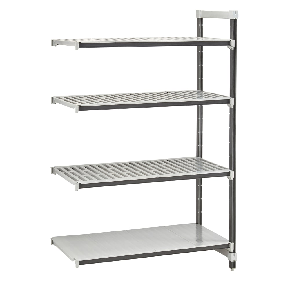 Cambro EXA243072VS4480 30" NSF 4-Tier Polymer Shelf Kit - Camshelving® Elements XTRA, 24"W, 72"H