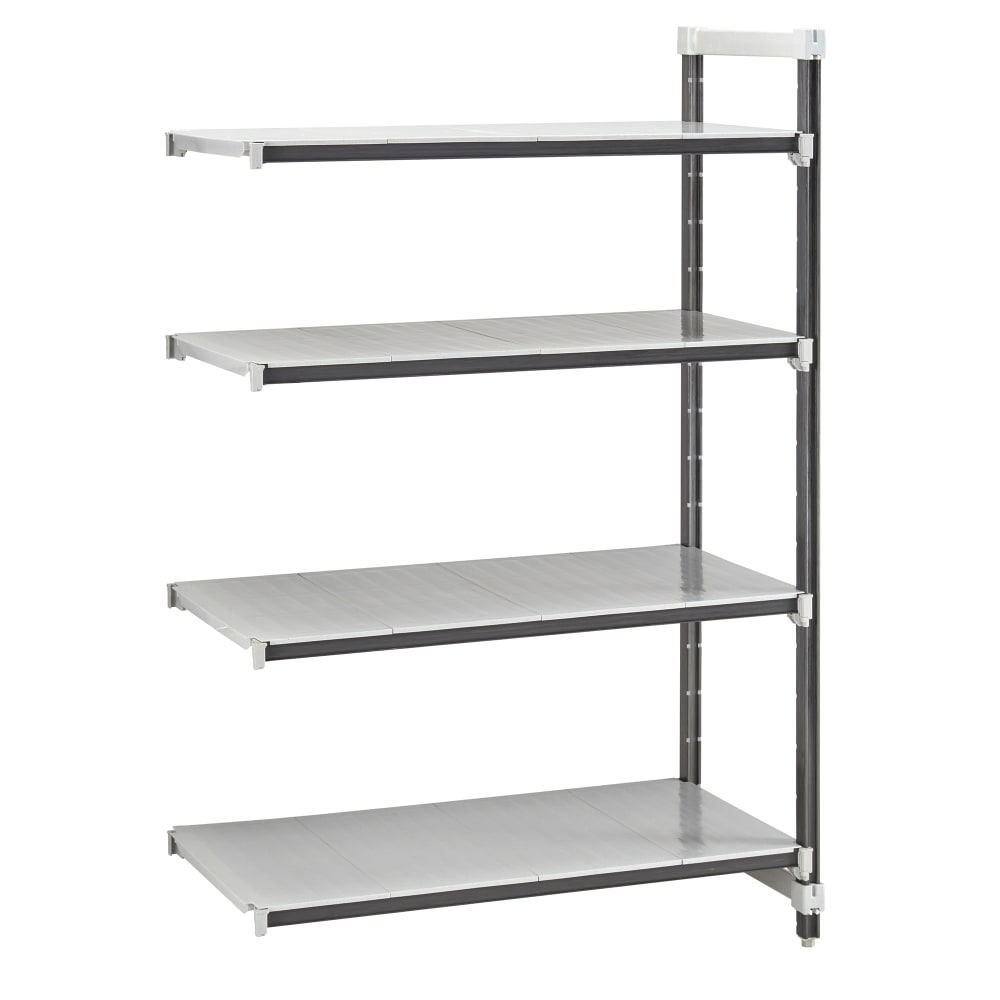 Cambro EXA243084S4480 30" NSF 4-Tier Polymer Shelf Kit - Camshelving® Elements XTRA, 24"W, 84"H