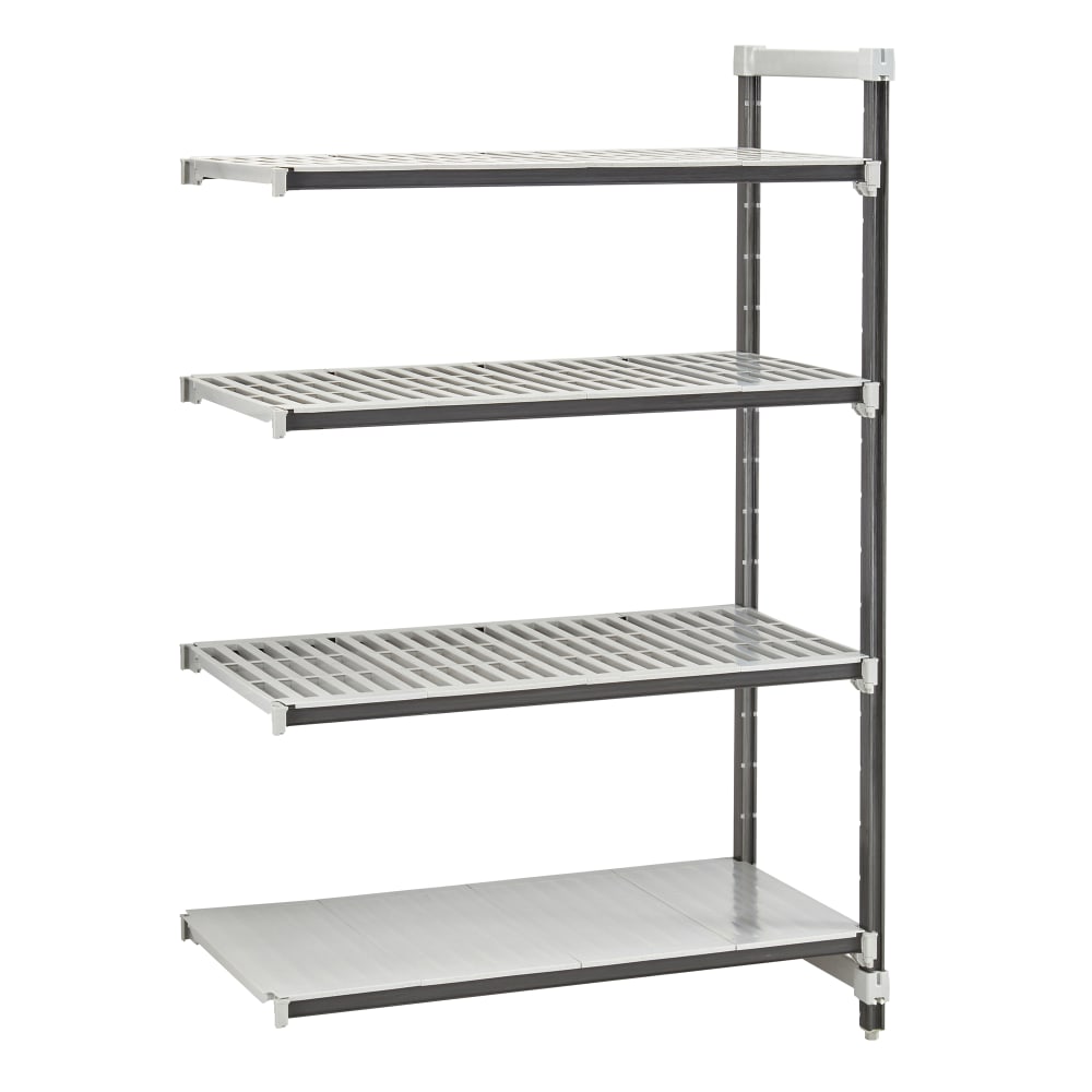 Cambro EXA243084VS4480 30" NSF 4-Tier Polymer Shelf Kit - Camshelving® Elements XTRA, 24"W, 84"H