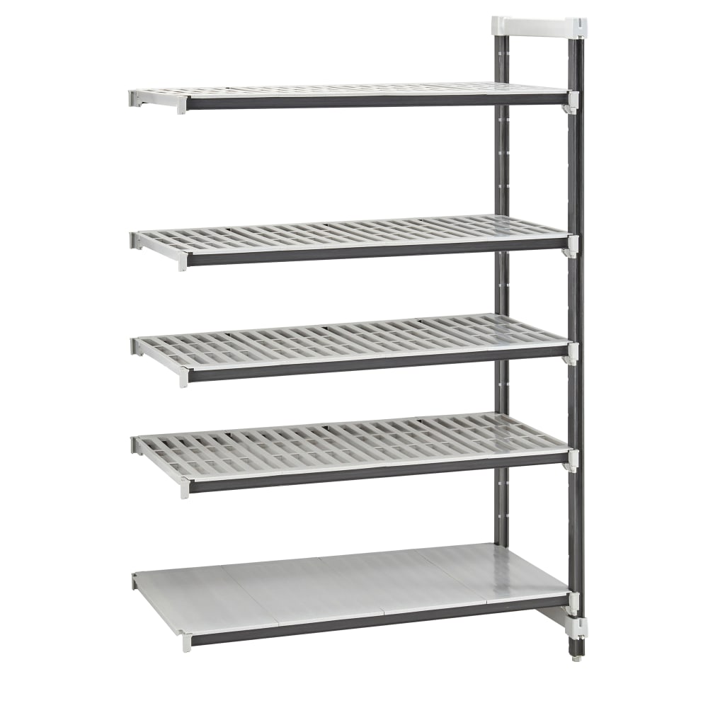 Cambro EXA243084VS5480 30" NSF 5-Tier Polymer Shelf Kit - Camshelving® Elements XTRA, 24"W, 84"H
