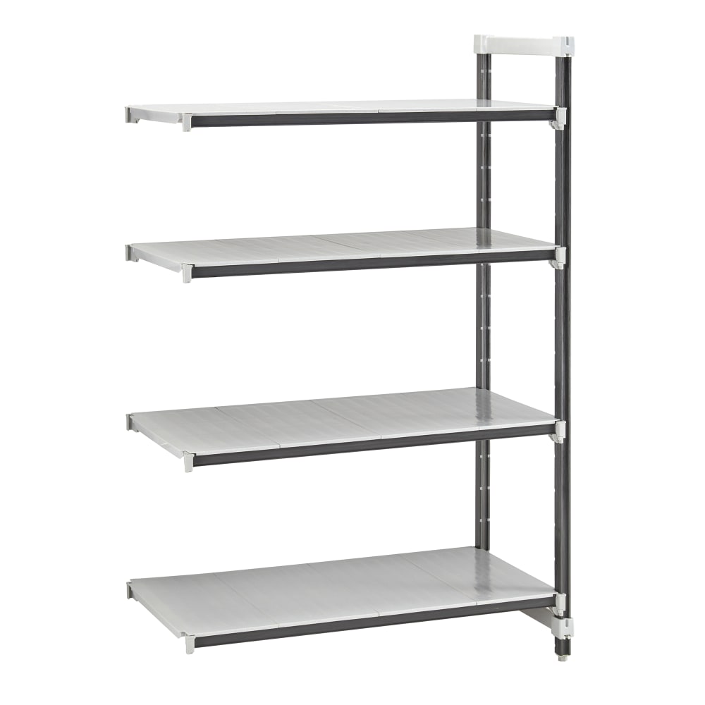 Cambro EXA243672S4480 36" NSF 4-Tier Polymer Shelf Kit - Camshelving® Elements XTRA, 24"W, 72"H