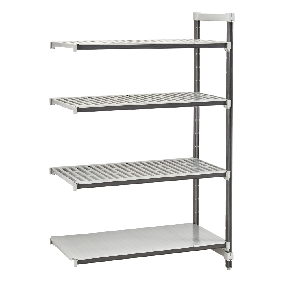 Cambro EXA243672VS4480 36" NSF 4-Tier Polymer Shelf Kit - Camshelving® Elements XTRA, 24"W, 72"H