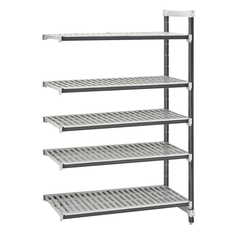 Cambro EXA243684V5480 36" NSF 5-Tier Polymer Shelf Kit - Camshelving® Elements XTRA, 24"W, 84"H