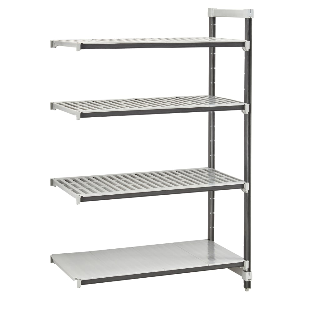Cambro EXA243684VS4480 36" NSF 4-Tier Polymer Shelf Kit - Camshelving® Elements XTRA, 24"W, 84"H