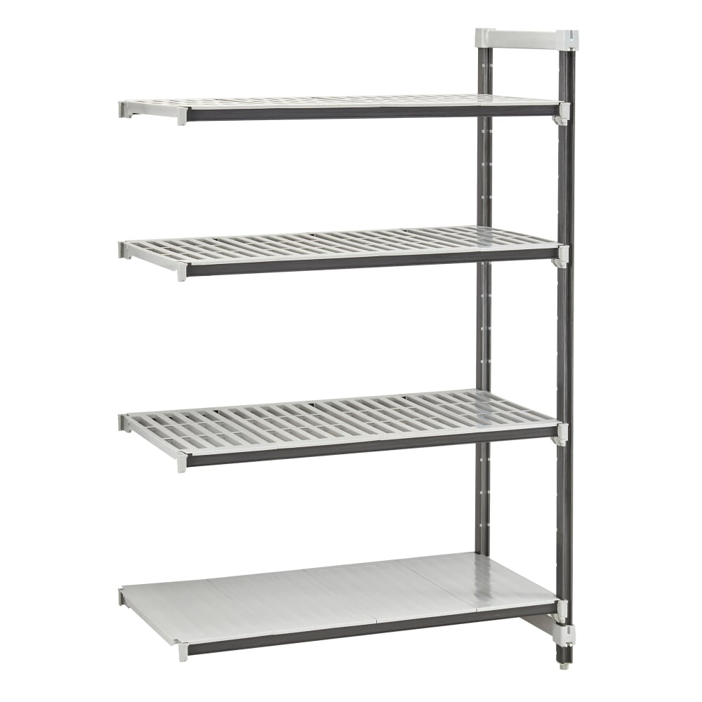 Cambro EXA244272VS4480 42" NSF 4-Tier Polymer Shelf Kit - Camshelving® Elements XTRA, 24"W, 72"H