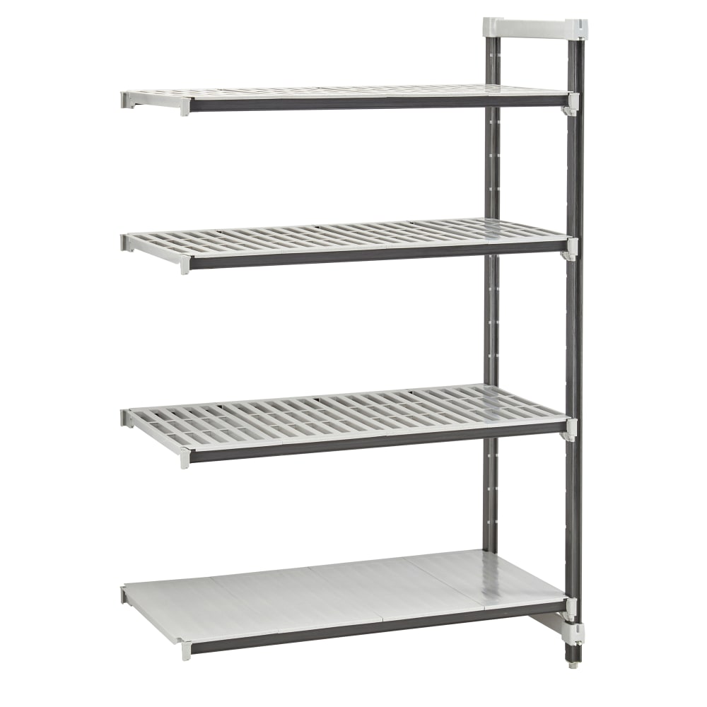 Cambro EXA244872VS4480 48" NSF 4-Tier Polymer Shelf Kit - Camshelving® Elements XTRA, 24"W, 72"H