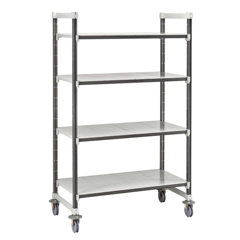 Cambro EXHD213678S4480 36" NSF 4-Tier Polymer Shelf Kit - Camshelving® Elements XTRA, Mobile, 21"W, 78"H