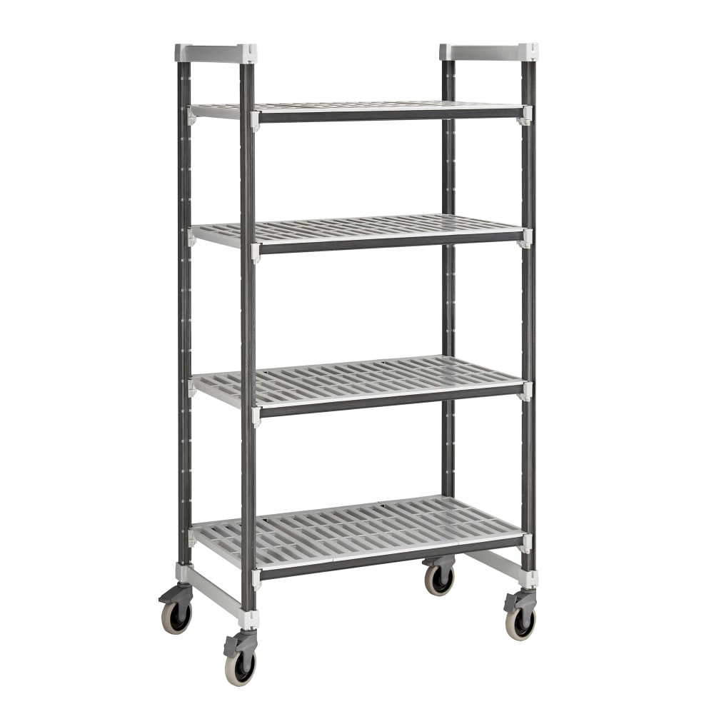 Cambro EXHD246070V4480 60" NSF 4-Tier Polymer Shelf Kit - Camshelving® Elements XTRA, Mobile, 24"W, 70"H