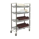 Cambro EXMU244878PDPKG Camshelving® Elements XTRA 4 Level Mobile Drying Rack for Domes & Pans, Speckled Gray thumbnail 3