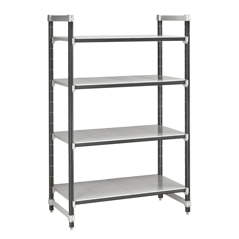 Cambro EXU182464S4480 24" NSF 4-Tier Polymer Shelf Kit - Camshelving® Elements XTRA, 18"W, 64"H