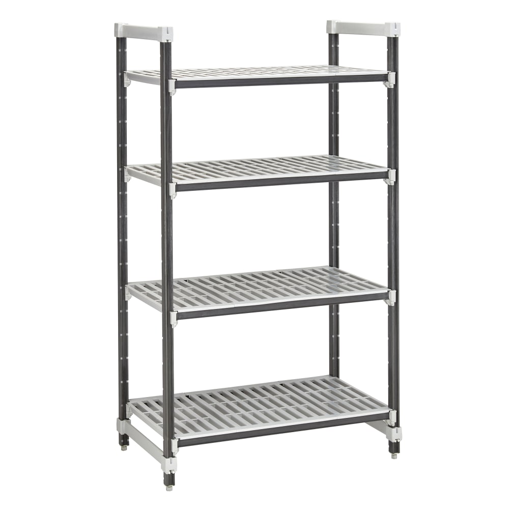 Cambro EXU182464V4480 24" NSF 4-Tier Polymer Shelf Kit - Camshelving® Elements XTRA, 18"W, 64"H