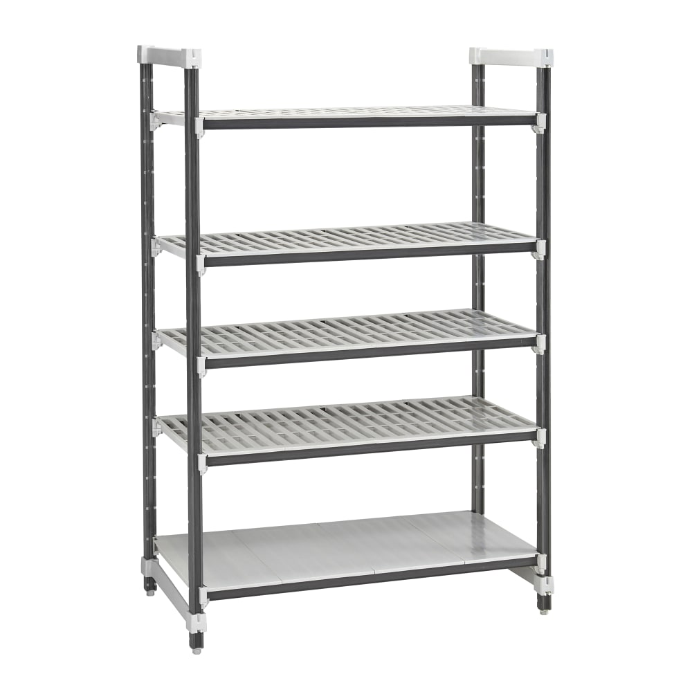Cambro EXU182484VS5480 24" NSF 5-Tier Polymer Shelf Kit - Camshelving® Elements XTRA, 18"W, 84"H